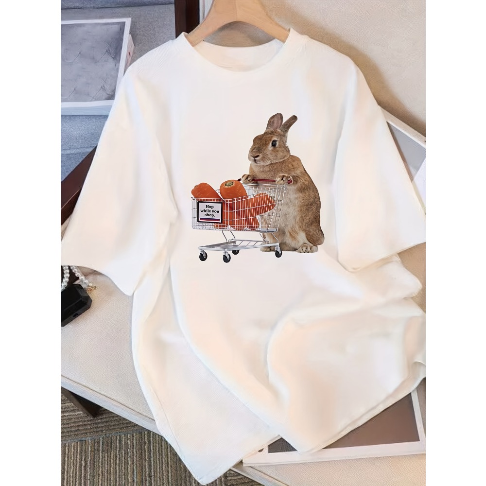 Summer Clothing Must Haves - 여성용 티셔츠 기하학 프린트 크루넥 반팔