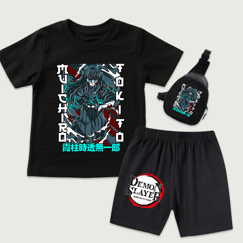 Summer Clothing For Baby Boy - 데몬 슬레이어 토키토 무이치로 애니메이션 프린트