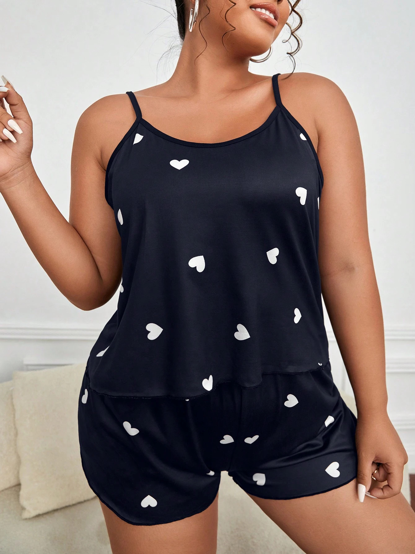 Summer Clothing For Petite Women - 여성용 2피스 잠옷 세트, 크롭탑+반바지 수트,