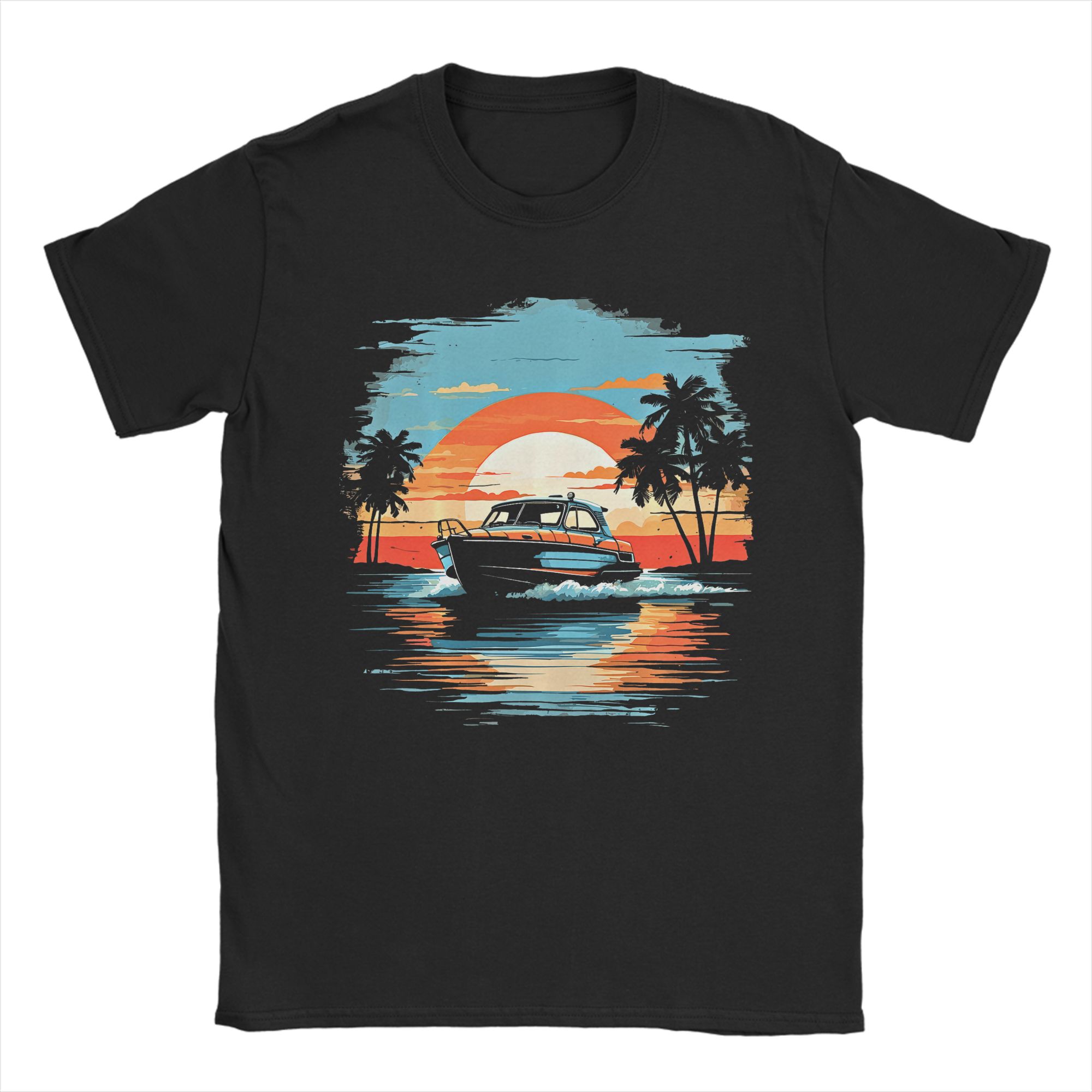 Summer Clothing Ideas Men - 남성용 티셔츠 모터보트 요트 크루즈 여름