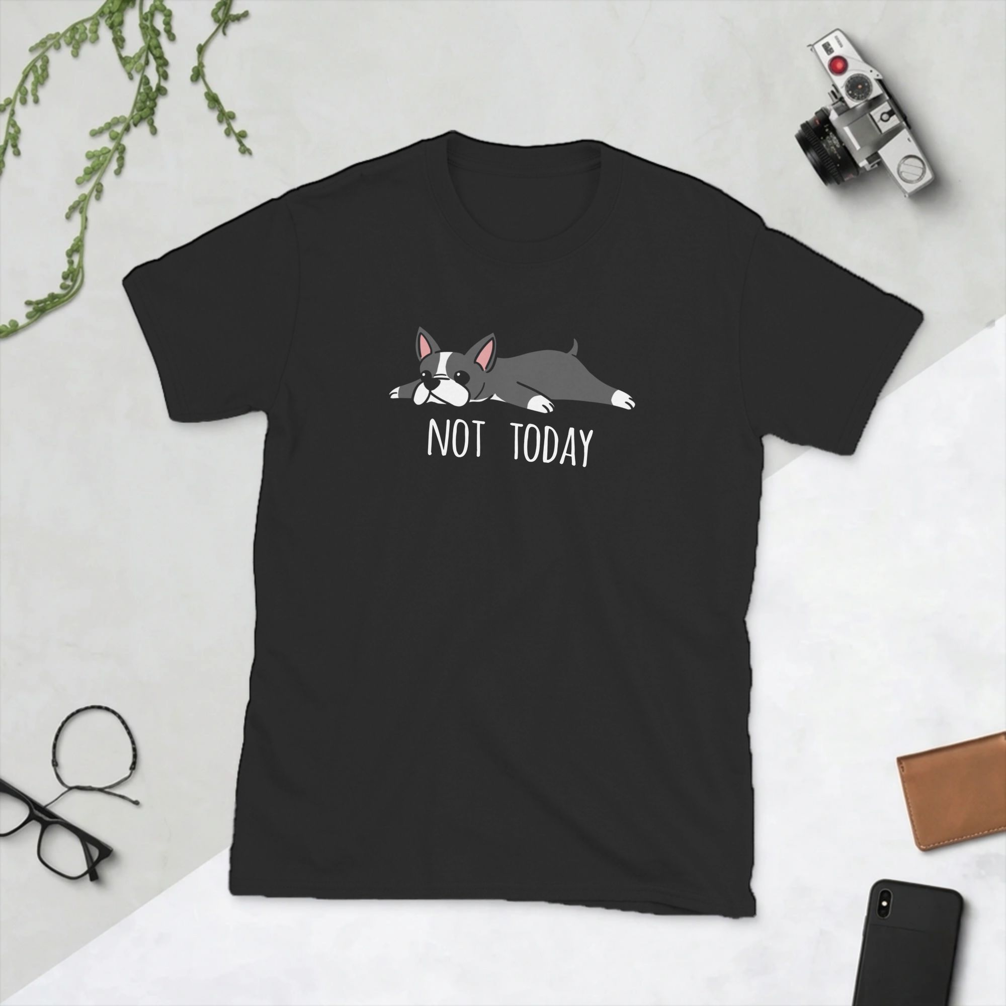 Summer Clothing Ideas Men - 재미있는 Not Today 보스턴 테리어 개