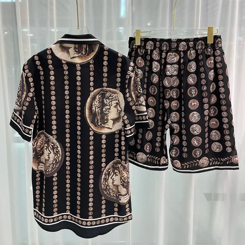 Summer Clothing Essentials - 로얄 럭셔리 남성 셔츠 세트 빈티지