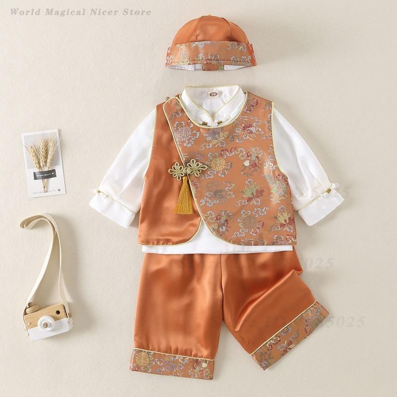 봄 여름 아기 당나라 정장 어린이 소년 소녀 백일 한  - Summer Clothing For Baby Boy 리뷰 및 가격