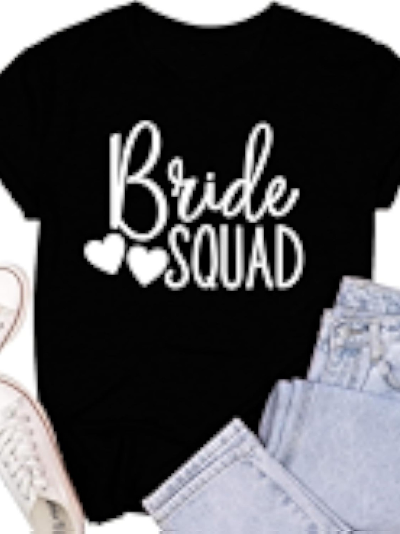 플러스 사이즈 여성용 반팔 티셔츠 Bride Squad - Summer Clothing Must Haves 리뷰 및 가격