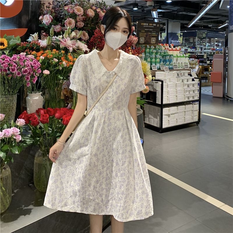 여성 여름 디지 플로럴 미디 드레스 V넥 퍼프 소매 하 - Sundress Midi Floral 리뷰 및 가격