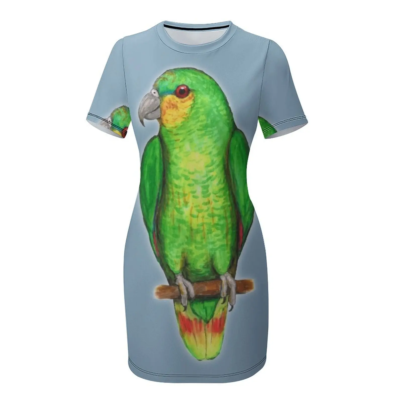 오렌지 날개 달린 아마존 앵무새 반팔 드레스 여성 의류 - Summer Clothing Amazon 리뷰 및 가격