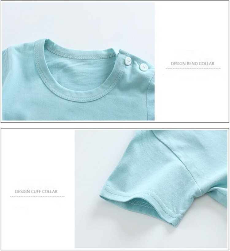 코튼 티셔츠 + 반바지 2 피스 운동복 세트 어린이 만 - Summer Clothing For Baby Boy 리뷰 및 가격