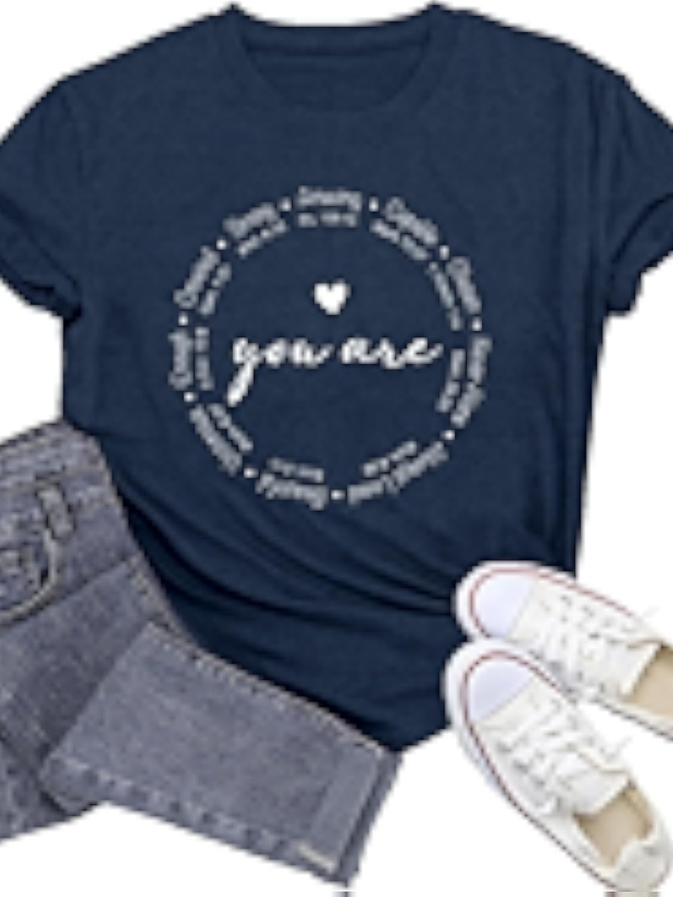 플러스 사이즈 여성용 반팔 티셔츠 You Are Lov - Summer Clothing Must Haves 리뷰 및 가격