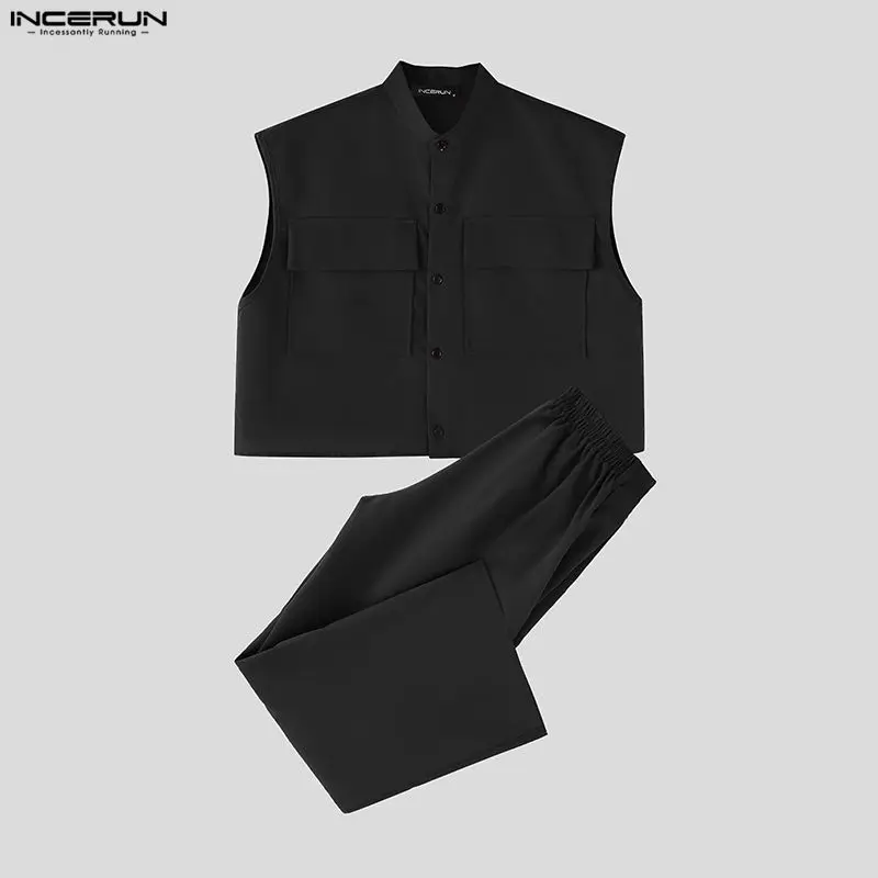 INCERUN 남성 세트 솔리드 민소매 크롭 탑 셔츠  - Summer Clothing Essentials 리뷰 및 가격