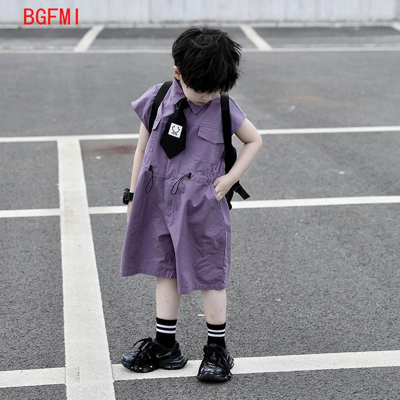 어린이 여름 반바지 작업복 카프리 소년 보라색 바지와  - Summer Clothing For Baby Boy 리뷰 및 가격