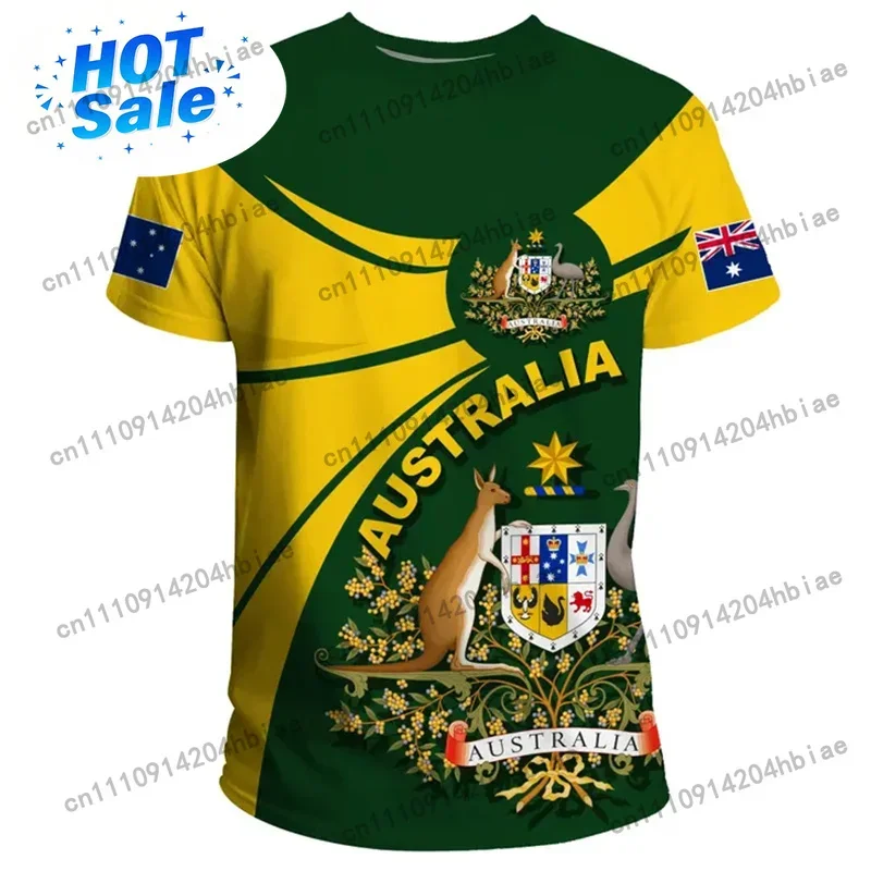 3D 프린트 호주 국기 티셔츠 남성 호주 국가 상징 티 - Summer Clothing Australia 리뷰 및 가격