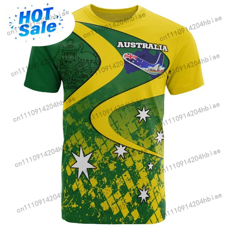 3D 프린트 호주 국기 티셔츠 남성 호주 국가 상징 티 - Summer Clothing Australia 리뷰 및 가격