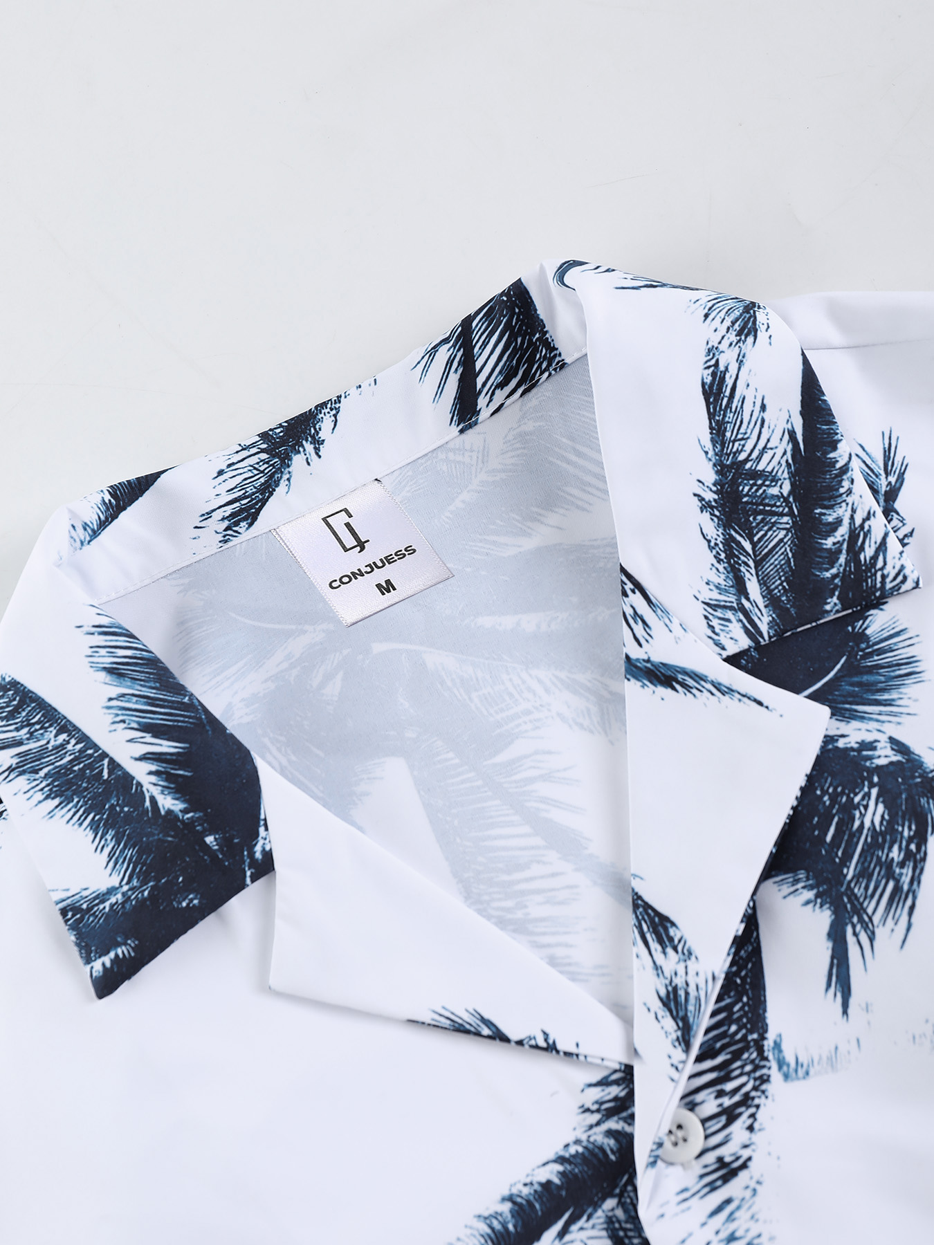 남성용 아메리칸 레트로 비치 세트, 블루톤 팜 프린트  - Summer Clothing Essentials 리뷰 및 가격